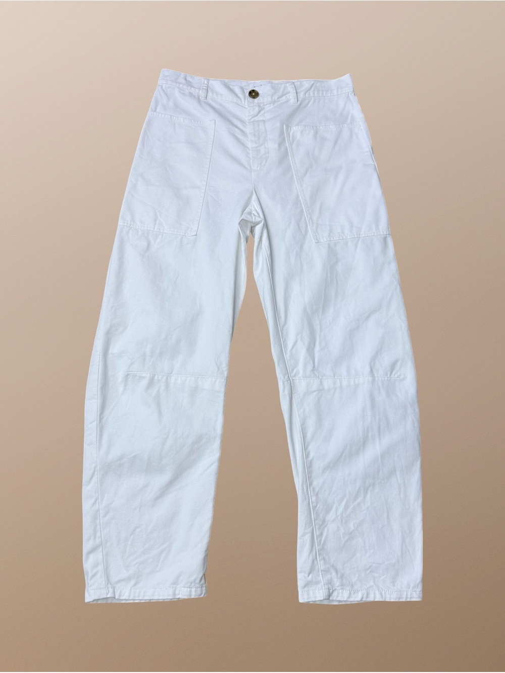 Velvet by Graham & Spencer White
Brylie Cotton Sanded Twill Utility Barrel Pant. - Picture 3 of 12